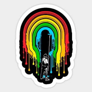 Gay Pride LGBT LGBTQ Rainbow Funny Graffiti Painter Sticker